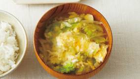 春キャベツのかきたま汁