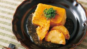 豆腐とたけのこステーキのしょうがあん