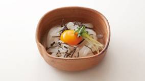 いかと塩昆布の黄身あえ