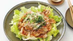 豚ロースの香味野菜のせ