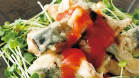 揚げさばのケチャップあん