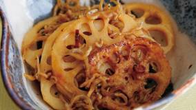 れんこんとじゃこの黒酢きんぴら