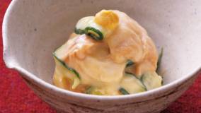 焼き麩ときゅうりの酢みそあえ