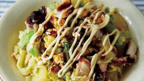 たことキャベツのお好み風炒め