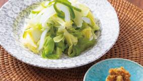 蒸し野菜 じゃこみそ添え