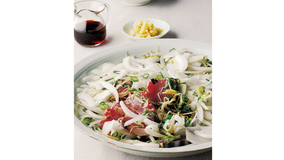 香り野菜のかつおのたたき