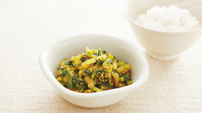 セロリの葉のみそ炒め