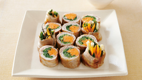 野菜の豚肉巻き