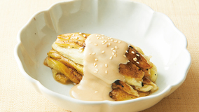 焼きなすのごま酢がけ