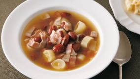 ねぎと豆のスープ