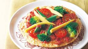 コンビーフの オープンオムレツ