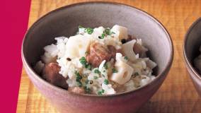れんこんと豚肉のこしょう炊き込みご飯