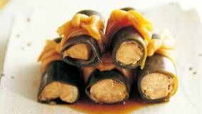 塩ざけの昆布巻き