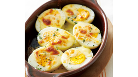 ゆで卵のチーズ焼き