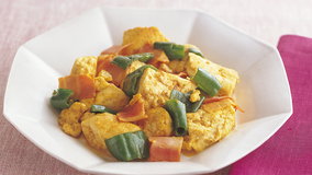 豆腐と野菜のカレー炒め
