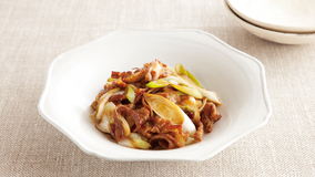ねぎと豚バラ肉の炒め物