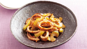 いかとセロリのワタ炒め