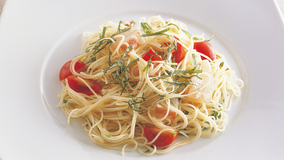 白身魚と野菜の冷製パスタ