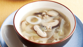 しいたけと豚肉の中国風スープ