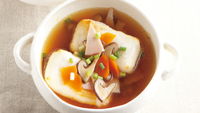 焼きもちの中国風スープかけ