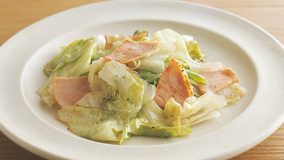 ハムとレタスの炒め物