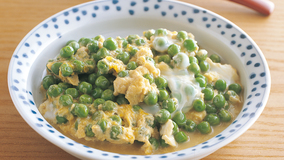 グリンピースの卵とじ