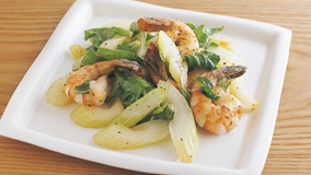 えびとセロリの炒め物