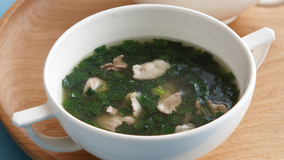 にらと豚肉のスープ