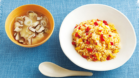 卵チャーハン献立