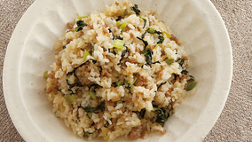 豚ひき肉と小松菜のチャーハン