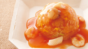 シーフードミックスのあんかけチャーハン