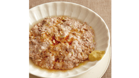 豚ひき肉の皿蒸し