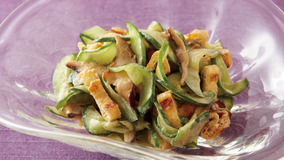 きゅうりとしいたけのごま酢あえ