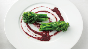 菜の花の赤ワイン酢みそ