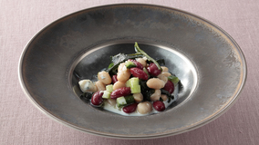 わかめと豆のブルーチーズサラダ