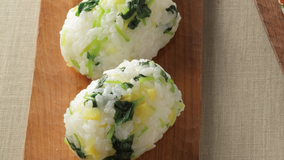 みつばとたくあんのおにぎり