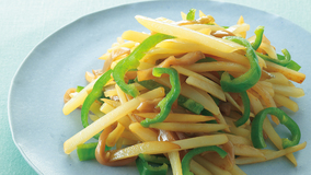 じゃがいもとピーマンのザーサイ炒め