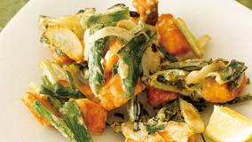 さけとにらの落とし揚げ