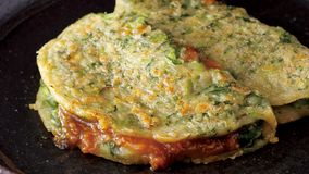 小松菜の薄焼き