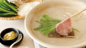 豚肉とにらのしゃぶしゃぶ