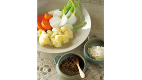 ゆで野菜のにんにくソース