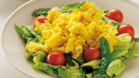 春キャベツとふんわり卵の彩り炒め