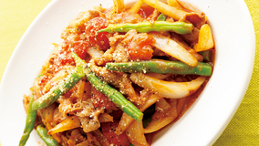 豚こまと初夏野菜のケチャップ炒め