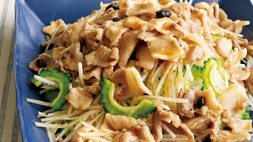 夏大根とゆで豚のピリ辛サラダ