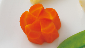 にんじん飾り切り ねじり梅