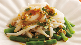 ゆでいかの香味だれ