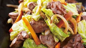 レバーと野菜のプルコギ風