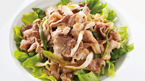 豚こまとねぎのしょうが焼き