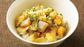 大根のみそ炒め丼