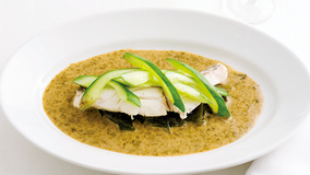 白身魚とわかめの蒸し物